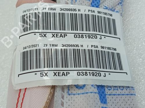 Right curtain airbag CITROËN C3 III (SX) 1.5 BlueHDi 100 (SXYHYP, SXYHTU) | BP29978196C12 