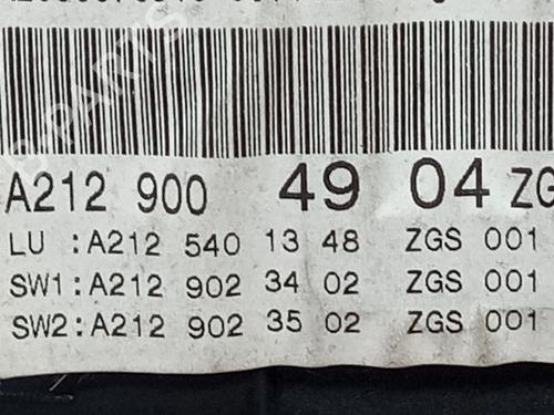 Instrument cluster MERCEDES-BENZ E-CLASS (W212) E 250 CDI / BlueTEC (212.003, 212.004) | BP31097450C47 