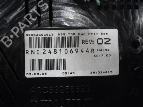 Instrument cluster RENAULT MEGANE III Hatchback (BZ0/1_, B3_) 1.6 16V | BP8218599C47 
