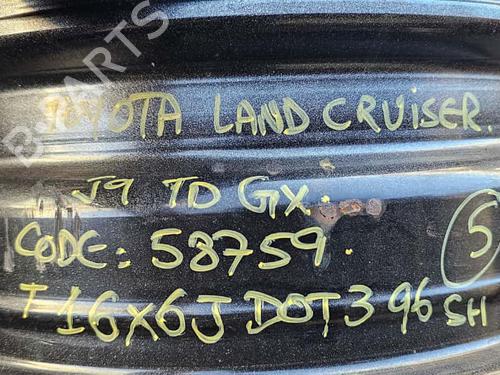 Rim TOYOTA LAND CRUISER 90 (_J9_) 3.0 TD (KZJ90_, KZJ95_, KZJ90R, KZJ95R, KZJ90W, KZJ95W) | BP29906236C45 