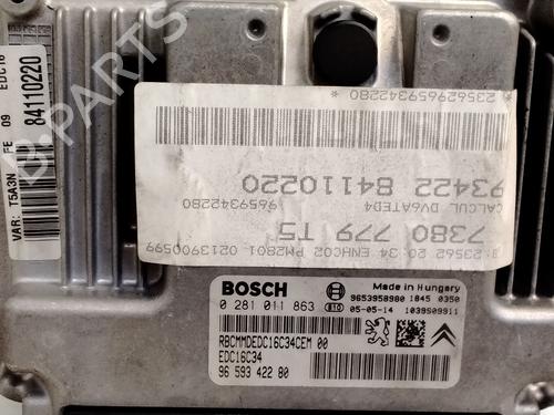Engine control unit (ECU) PEUGEOT 307 Break (3E) 1.6 HDi 110 | BP37215998M57 - Image 3