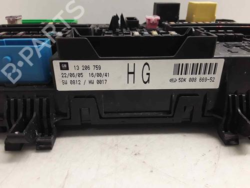 Fuse box OPEL ZAFIRA / ZAFIRA FAMILY B (A05)  | BP25883201E1 