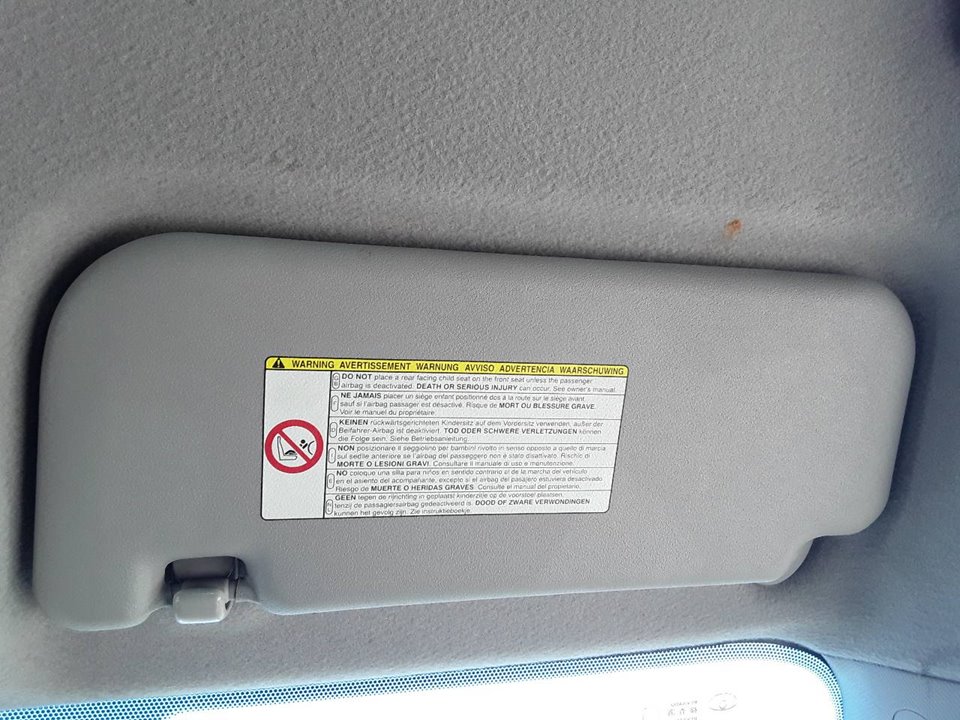 Right sun visor TOYOTA YARIS (_P9_) 1.3 VVTi (SCP90_) 8536629 BParts