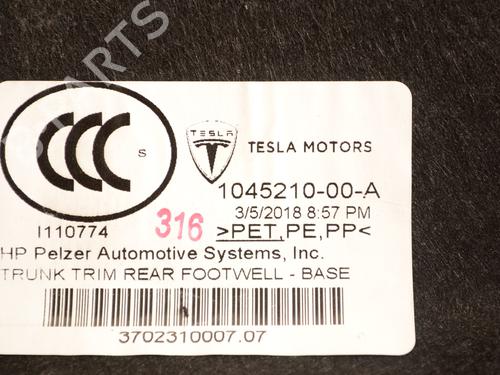 Plancher du coffre TESLA MODEL S (5YJS) 75D AWD | BP14779318I33 