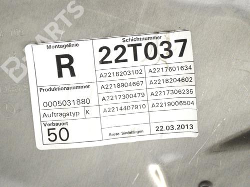 Rear right window mechanism MERCEDES-BENZ S-CLASS (W221, V221) S 350 CDI (221.022, 221.122) | BP9297440C25 
