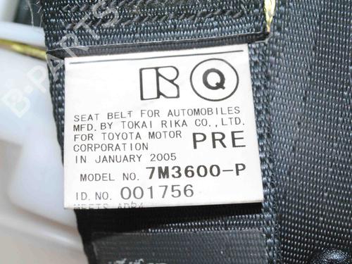 Rear right seatbelt LEXUS GS (_S19_) 300 (GRS190_, GRS190R) | BP19942484I28 