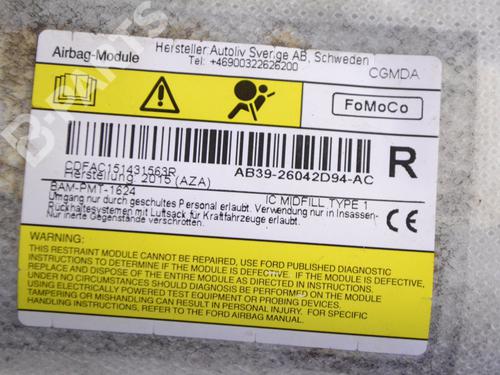 Right curtain airbag FORD RANGER (TKE) 3.2 TDCi 4x4 | BP9657399C12 