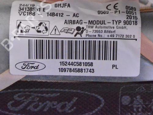 Left curtain airbag FORD FIESTA VI (CB1, CCN) 1.0 | BP14800101C11 