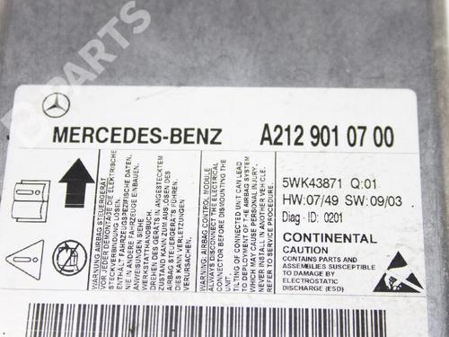 ECU airbags MERCEDES-BENZ E-CLASS (W212) E 220 CDI / BlueTEC (212.001, 212.002) | BP7488267M53 