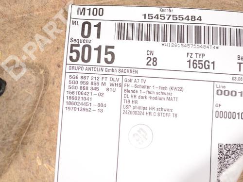 Rear right panel VW GOLF VII (5G1, BQ1, BE1, BE2) 1.6 TDI | BP7490475C61 