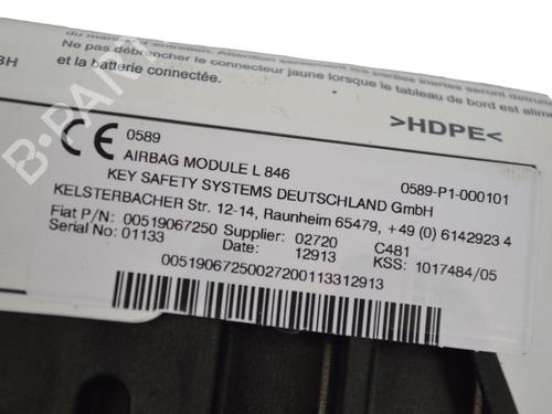 Passasjer kollisjonspute CHRYSLER YPSILON 1.2 | BP27830729C10 