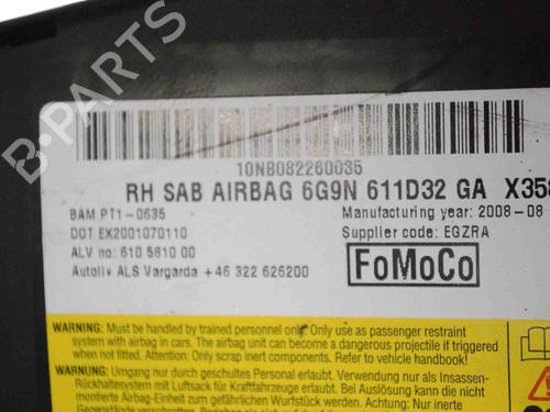Right seat airbag JAGUAR XJ (X350, X358) D 2.7 | BP11873214C14 