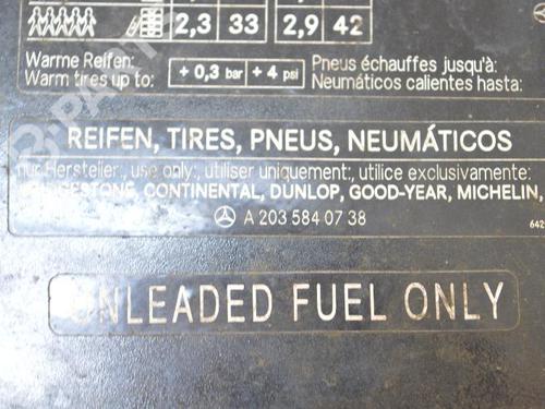 Fuel flap MERCEDES-BENZ C-CLASS Coupe (CL203) C 180 Kompressor (203.746) | BP7752406C131 