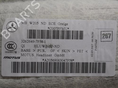Interior roof MERCEDES-BENZ C-CLASS (W205) C 200 (205.042) | BP17715039I12 