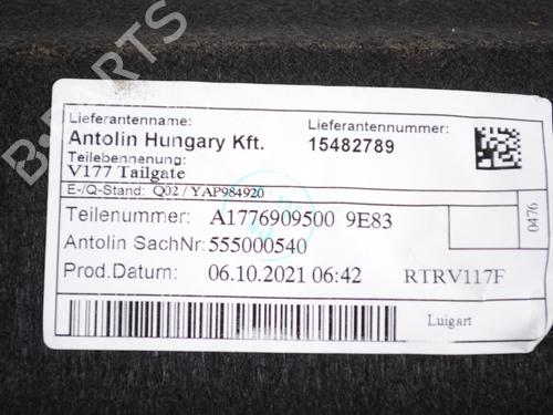 Boot lining MERCEDES-BENZ A-CLASS Saloon (V177) A 180 d (177.110) | BP27827188I3 