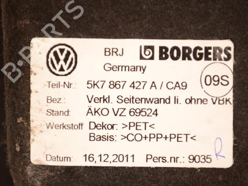 Boot lining VW GOLF VI Convertible (517) 1.4 TSI | BP14794547I3 