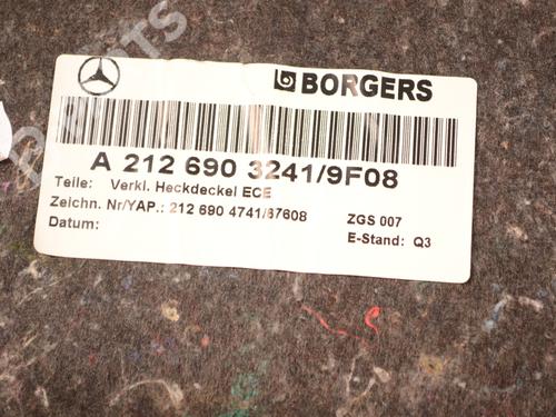 Boot lining MERCEDES-BENZ E-CLASS (W212) E 220 CDI / BlueTEC (212.001, 212.002) | BP9909285I3 