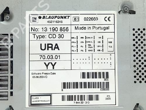 Radio OPEL ASTRA H Estate (A04) 1.7 CDTI (L35) | BP27962587E6 