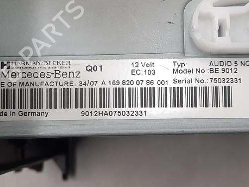 Radio MERCEDES-BENZ A-CLASS (W169) A 180 CDI (169.007, 169.307) | BP27940092E6 