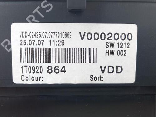 Instrument cluster VW TOURAN (1T1, 1T2) 1.6 | BP27952217C47