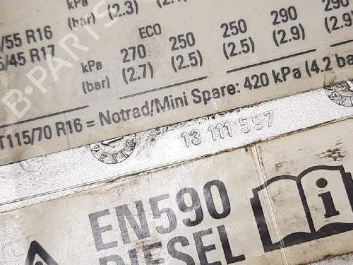 Fuel flap OPEL ASTRA H (A04) 1.9 CDTI (L48) | BP27937999C131 