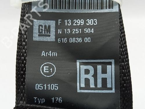 Rear right seatbelt OPEL ASTRA J (P10) 1.4 (68) | BP27960688I28 