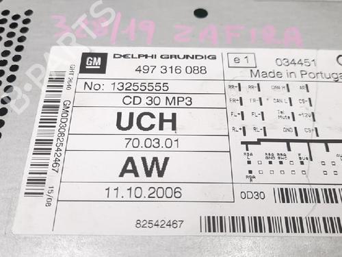 Radio OPEL ZAFIRA / ZAFIRA FAMILY B (A05) 1.9 CDTI (M75) | BP27937990E6 
