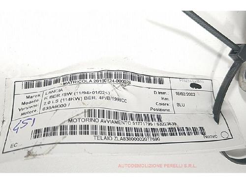 Starter LANCIA KAPPA (838_) 2.0 20V (838AG1AA, 838AG11A) | BP27938882M8 