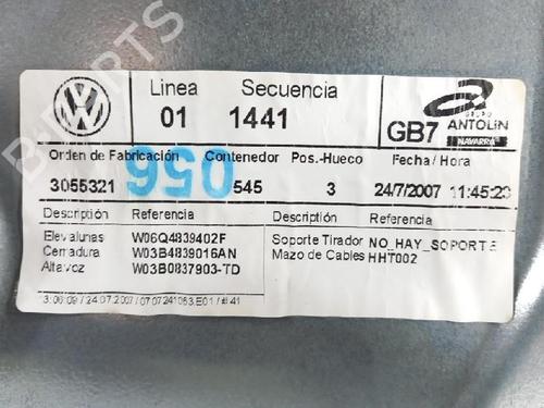 Rudehejsemekanisme Højre bagtil VW POLO (9N_, 9A_) 1.2 12V | BP27961516C25 