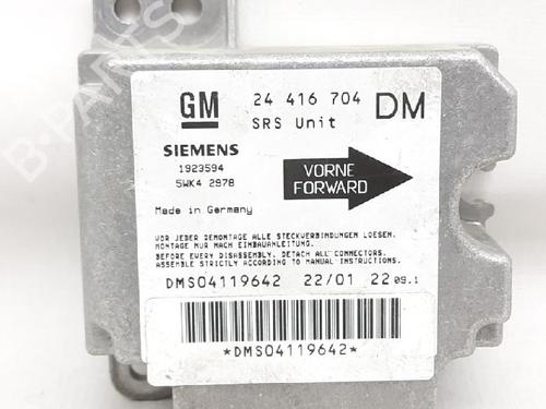 Kollisjonspute styreenhet OPEL ZAFIRA A MPV (T98) 2.0 DI 16V (F75) | BP27937785M53 