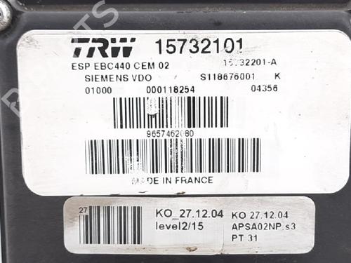 ABS pump PEUGEOT 407 (6D_) 2.0 HDi 135 (6DRHRH, 6DRHRE, 6DRHRG, 6DRHRJ) | BP27950264M43 