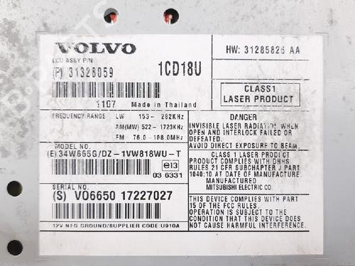 Bilradio VOLVO V50 (545) D2 | BP27950729E6 