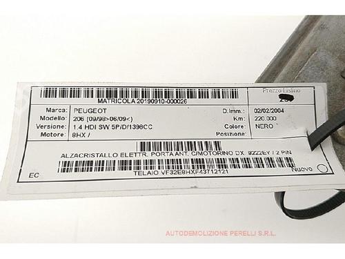 Front right window mechanism PEUGEOT 206 SW (2E/K) 1.4 HDi | BP27939079C23 