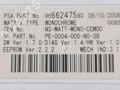 Kombiinstrument PEUGEOT 3008 I MPV (0U_) 1.6 HDi | BP27945556C47 
