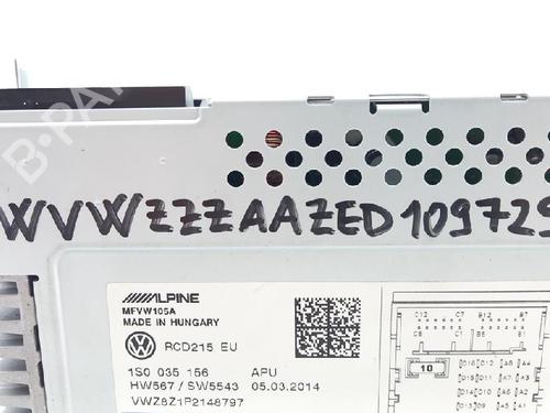 Radio VW LOAD UP (121, 122, BL1, BL2) 1.0 EcoFuel | BP27963047E6 