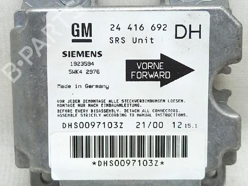 Kollisjonspute styreenhet OPEL CORSA B (S93) 1.0 i 12V (F08, F68, M68) | BP27957387M53 