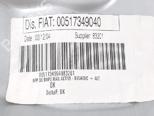 Rear right window mechanism FIAT IDEA (350_) 1.3 D Multijet | BP27939663C25 