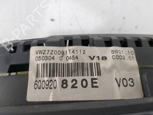 Instrument cluster VW POLO (9N_, 9A_) 1.9 TDI | BP16022884C47 