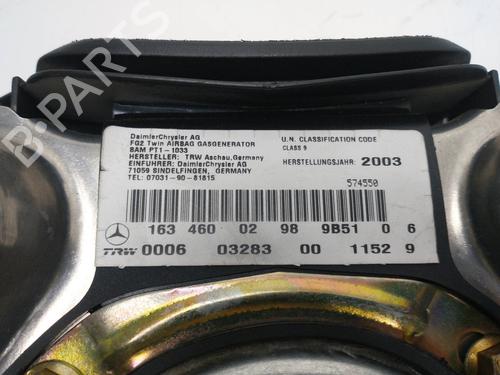 Driver airbag MERCEDES-BENZ M-CLASS (W163) ML 270 CDI (163.113) | BP17533030C9 