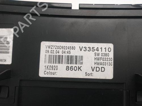 Instrument cluster VW GOLF V (1K1) 1.6 MultiFuel | BP21692421C47 