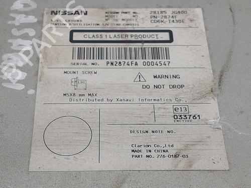 Radio NISSAN QASHQAI I (J10, NJ10)  | BP27982226E6 