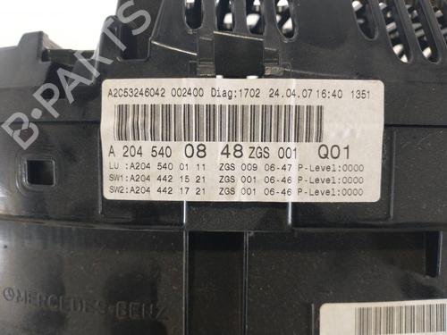 Instrument cluster MERCEDES-BENZ C-CLASS (W204) C 180 Kompressor (204.046) | BP7508162C47 