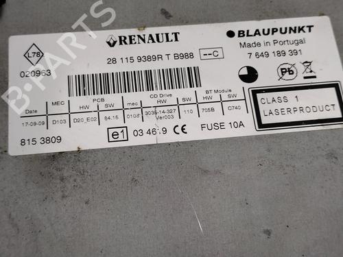 Bilradio RENAULT SCÉNIC III (JZ0/1_)  | BP30004540E6 