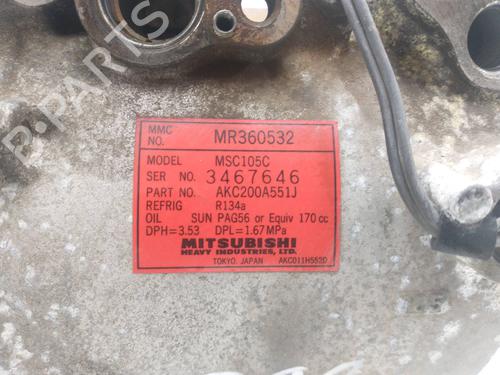 AC compressor MITSUBISHI PAJERO SPORT I (K7_, K9_) 2.5 TD (K94W, K74T) | BP10196257M34 