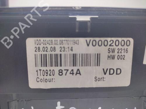 Instrument cluster VW TOURAN (1T1, 1T2) 2.0 TDI | BP10571206C47 