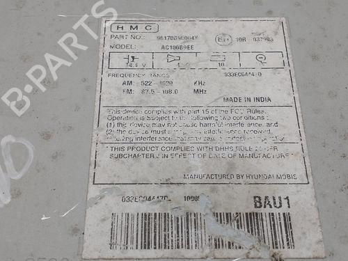 Radio HYUNDAI i10 II (BA, IA) 1.0 | BP32300409E6 