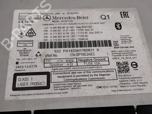 Radio MERCEDES-BENZ GLA-CLASS (X156) GLA 200 CDI / d (156.908) | BP30004537E6