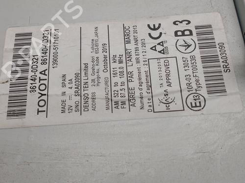 Bilradio TOYOTA YARIS (_P13_) 1.0 (KSP130_, KSP130) | BP25938802E6