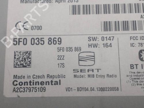 Radio SEAT LEON (5F1) 1.6 TDI | BP11864638E6 
