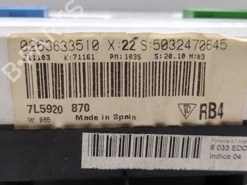 Instrument cluster PORSCHE CAYENNE (9PA) 3.2 | BP30089631C47 